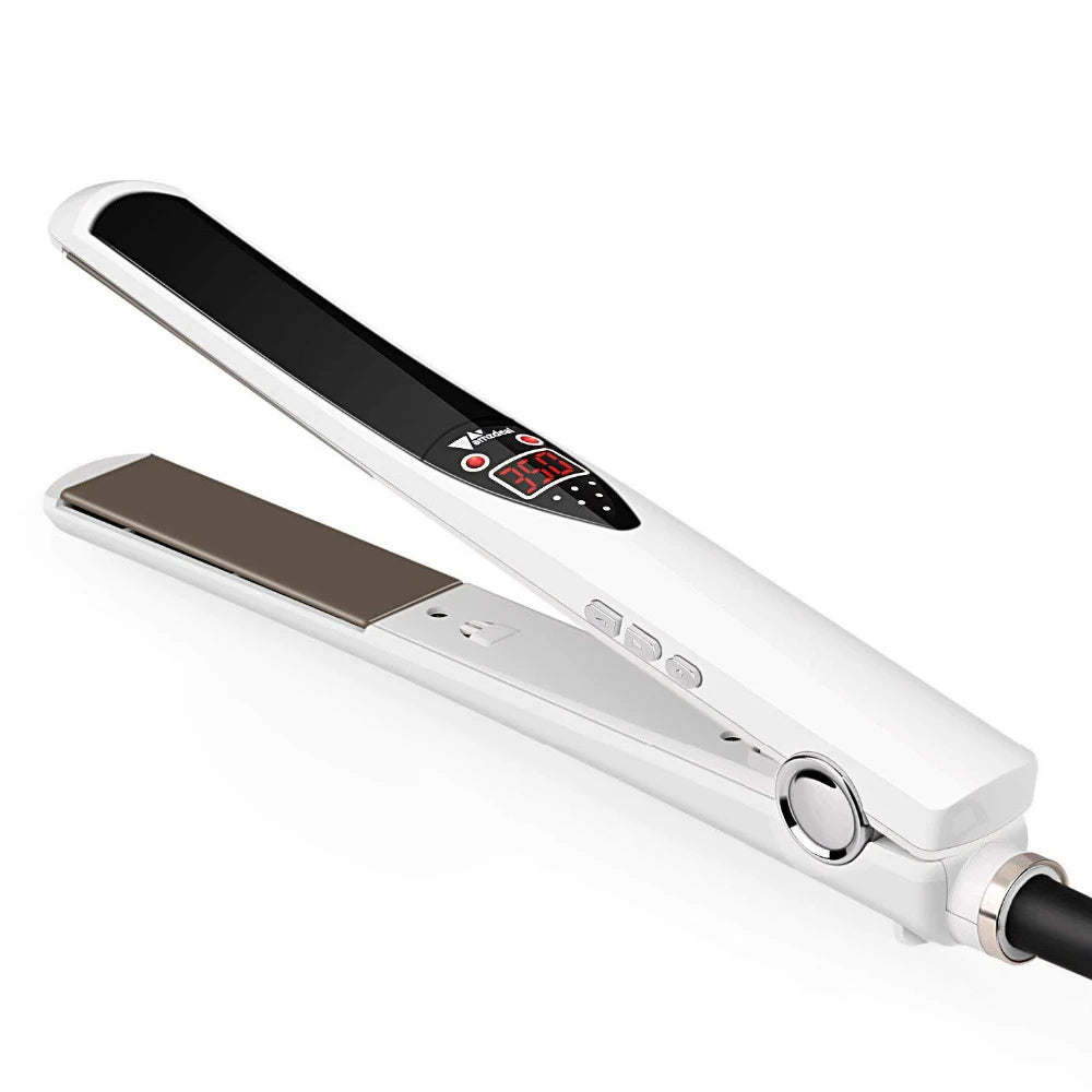 Professional Titanium Hair Straightener Flat Iron with 3D Floating Plates & High Heat
