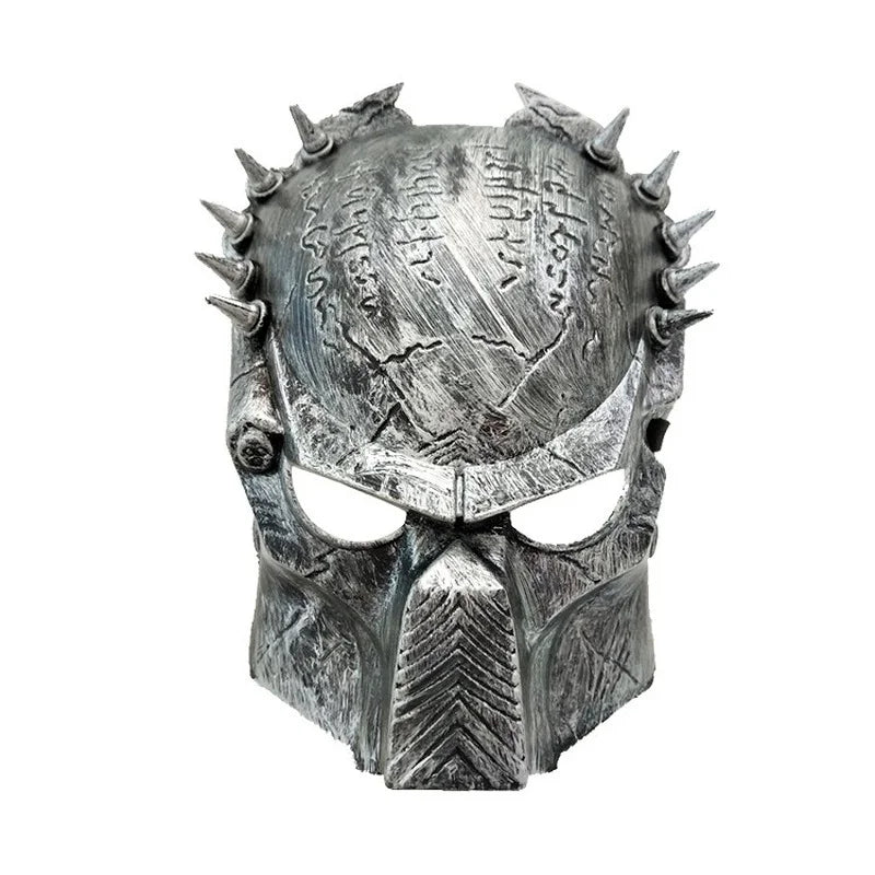 Steampunk Predator Mask Halloween Cosplay Iron Mask with Rivet Details