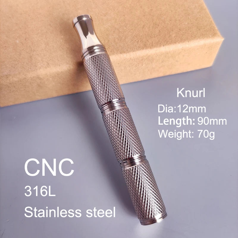 316L Stainless Steel Safety Razor Handle - Knurl Grip, Durable Shaving Accessory