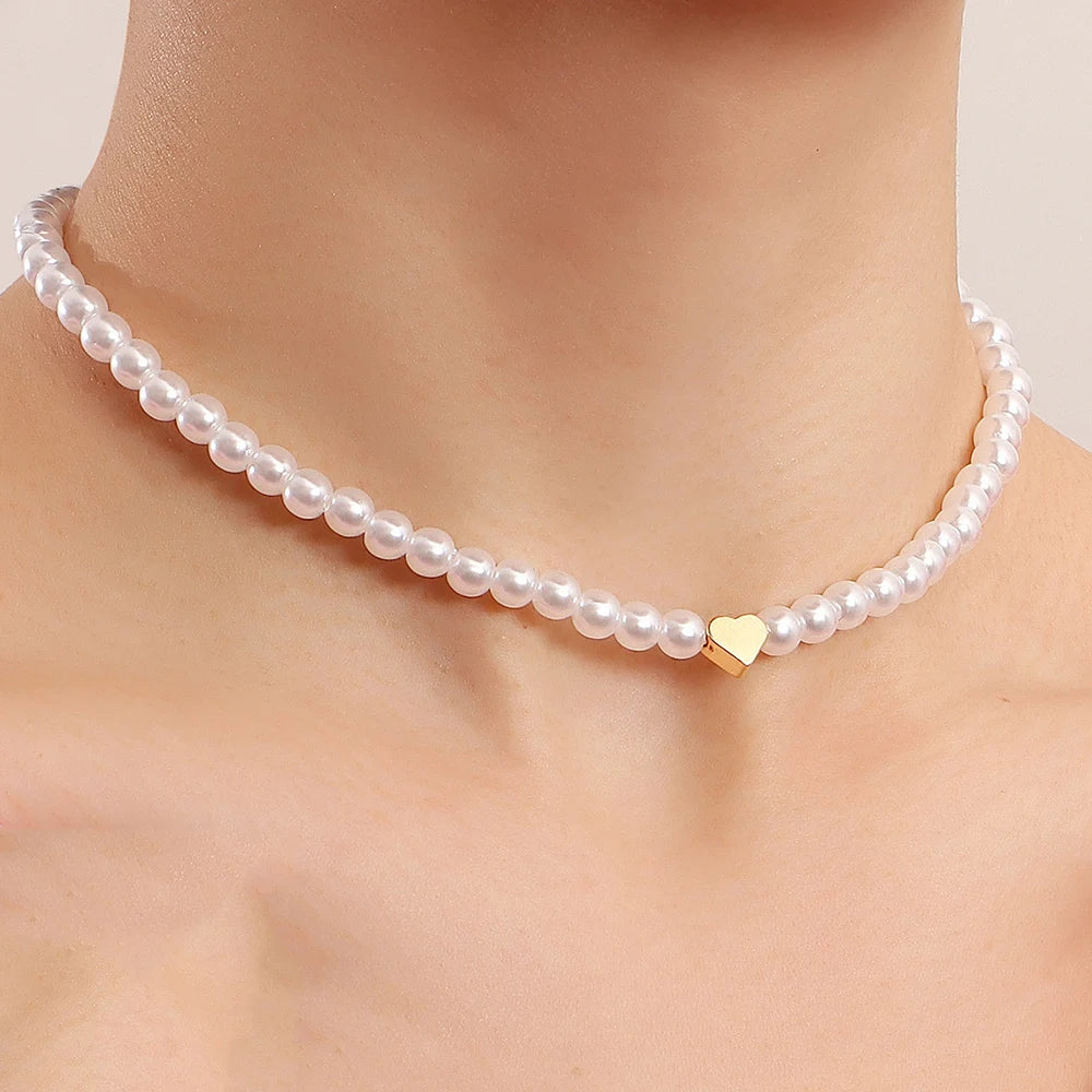 Elegant Big Pearl Necklace for Women Wedding Jewelry Choker 2021 Trend