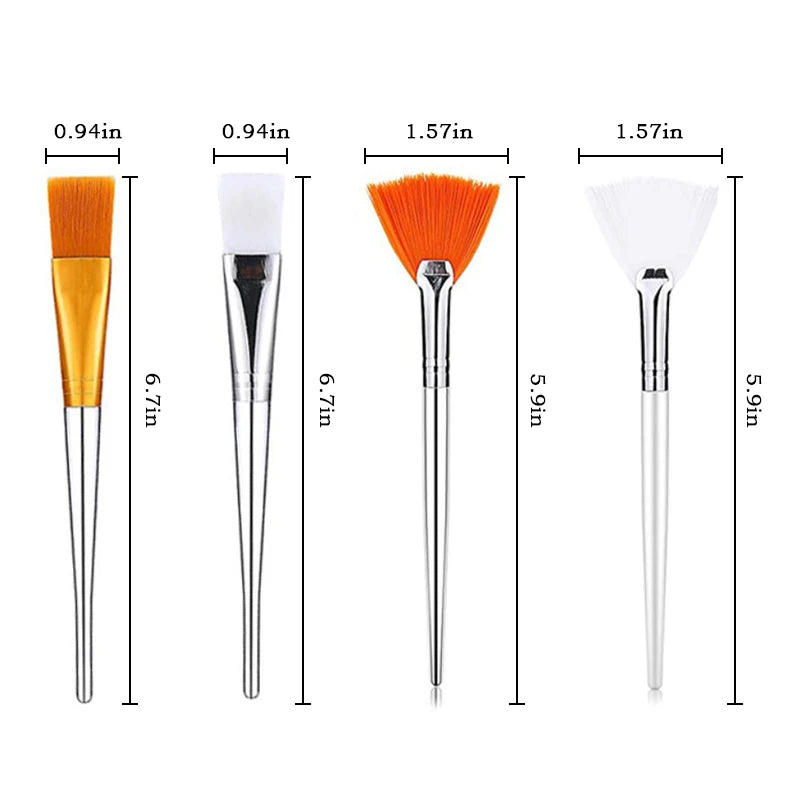 3/4Pcs Makeup Brush Set for Face Mask Application Soft Applicators Facial Brushes