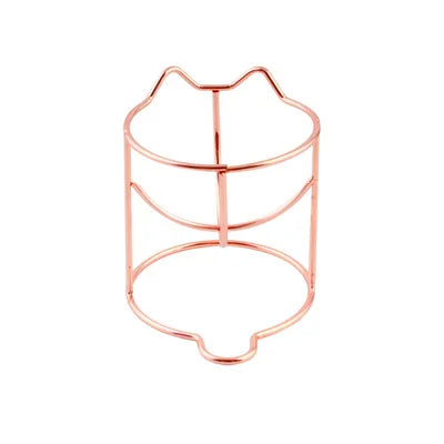 Makeup Sponge Organizer with Gourd Powder Puffs and Metal Rack - 14pcs