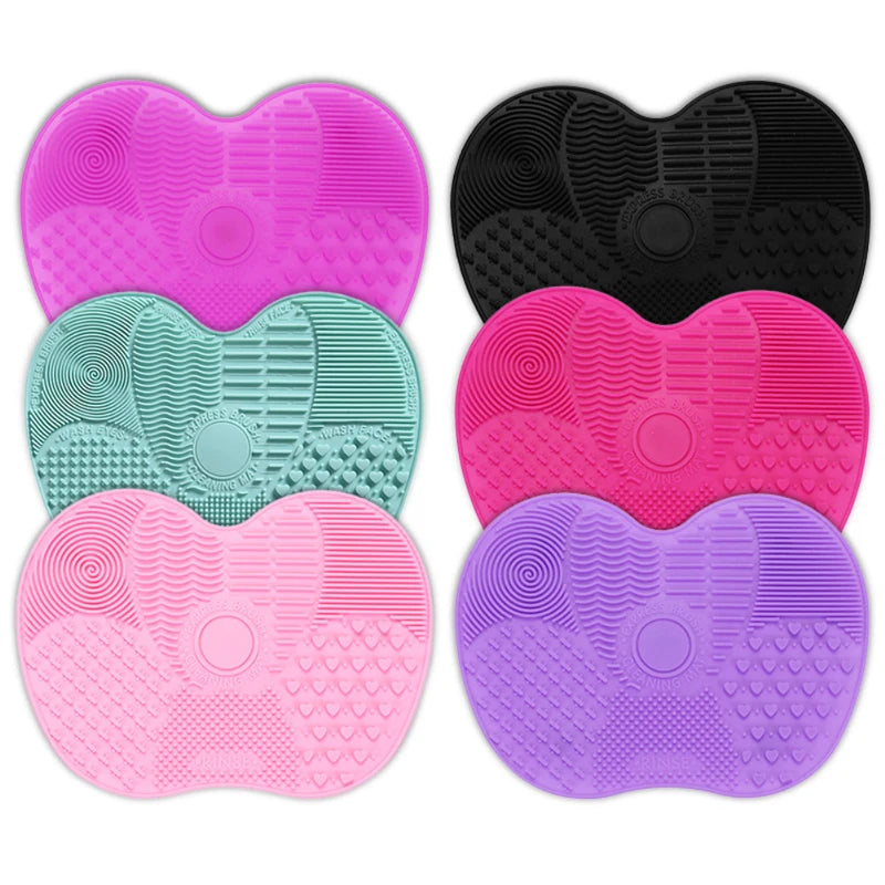 Silicone Makeup Brush Cleaning Pad Mat - Gentle Brush Washer & Scrubber for Cosmetics