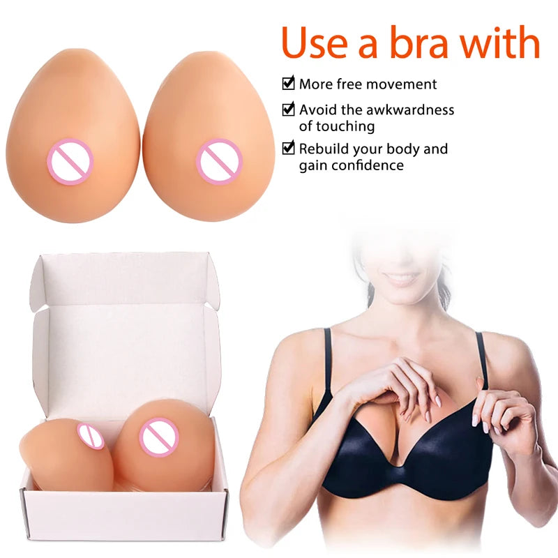 Realistic Silicone Breast Forms for Drag Queen Cosplay - Multiple Sizes