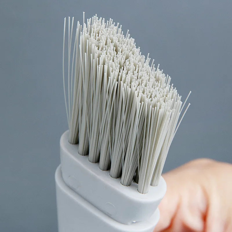 Window Groove Cleaning Brush and Dustpan Set for Gaps - 2 in 1 Household Cleaning Tool