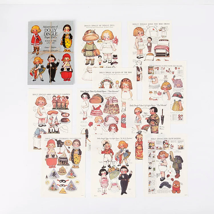 10 Pcs Vintage Old Book Page Scrapbooking Paper Decorations DIY Retro Backgrounds
