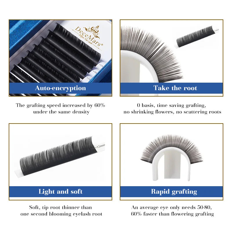 Eyelash Extension Soft Tips - Light Weight Mink Faux Lashes for Professional & Personal Use