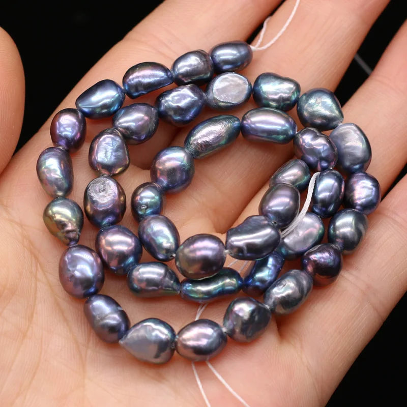 Natural Freshwater Pearl Beads for Jewelry Making Irregular Black Beads DIY Bracelets & Necklaces