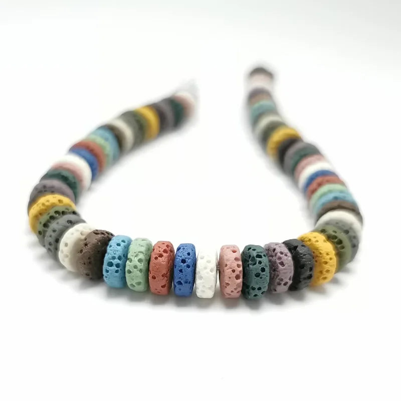 Natural Lava Stone Spacer Beads for Jewelry Making - 3x8mm & 4x10mm, Loose Beads