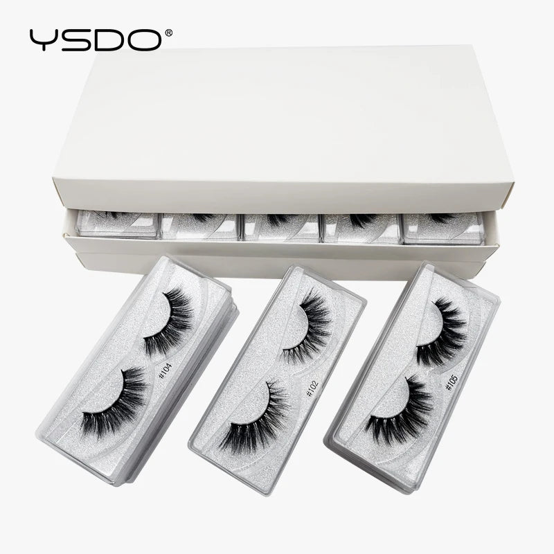 False Eyelashes Bulk Pack - Fluffy 3D Mink Style in Various Colors