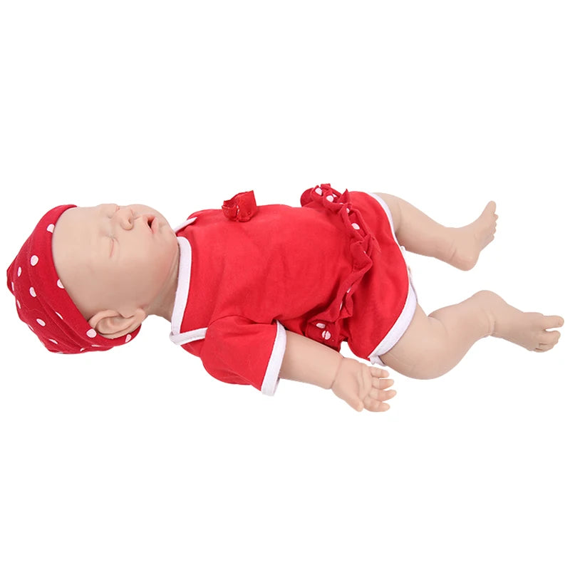 Full Body Silicone Reborn Baby Doll - Realistic 16.92 Inch Child Toy with Clothes