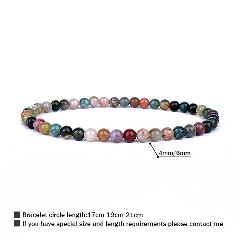 Mini Energy Bead Bracelet for Yoga Healing Natural Stone Jewelry Women Men Gift