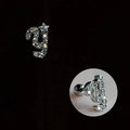 Letter of the Alphabet Zircon Stud Earrings - Surgical Steel, Fashion Jewelry for Women