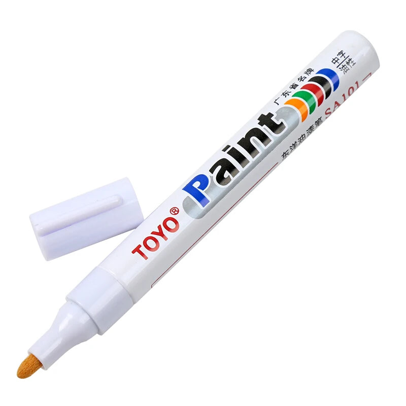 Oil-Based Paint Marker Pen for All Surfaces - White Silver Gold Permanent Markers