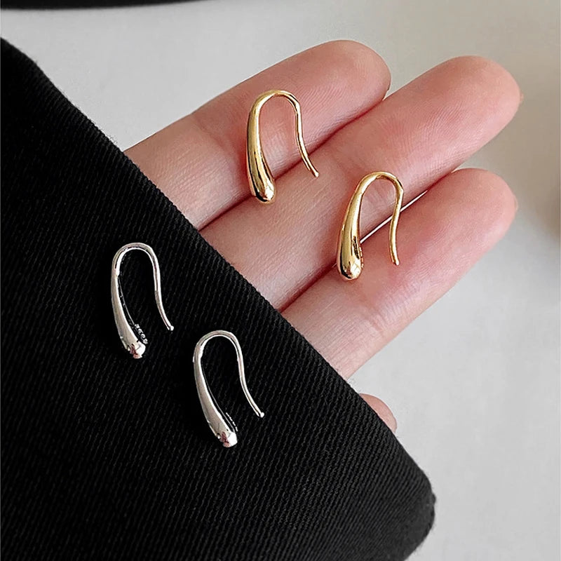 Sterling Silver Water Drop Earrings for Women - Simple Retro Jewelry Gift Set