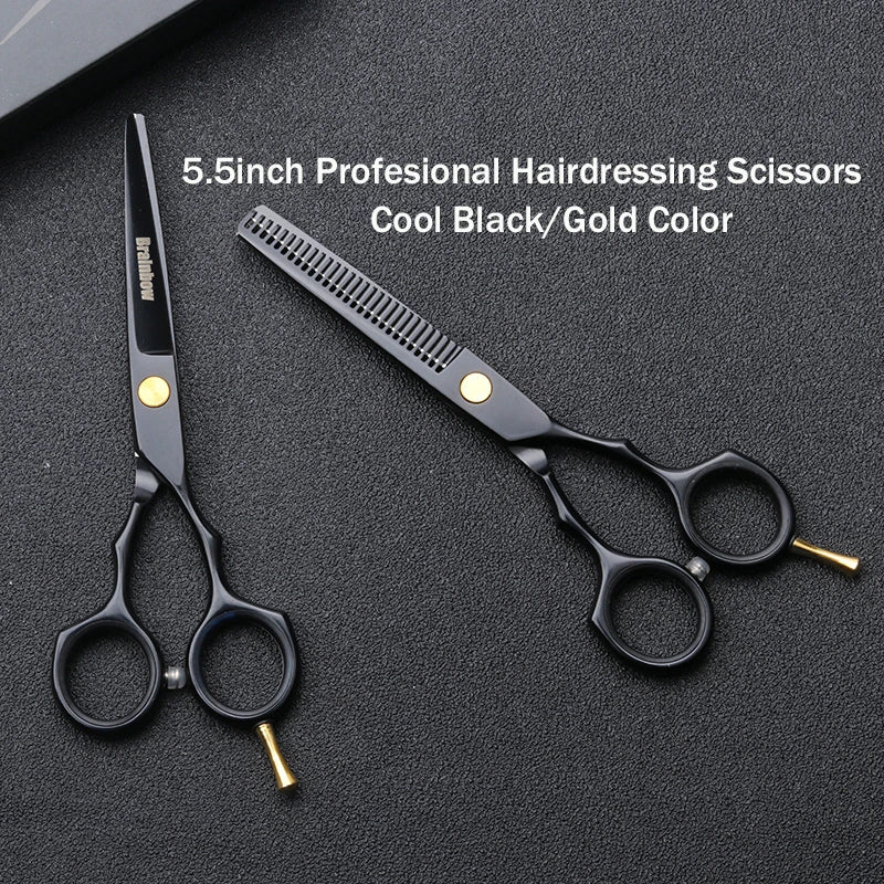 Professional Hair Cutting & Thinning Scissors - 5.5 Inch Salon Hairdressing Tools