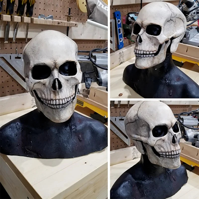 Movable Jaw Skull Mask Halloween Horror Mask for Cosplay Party Decoration