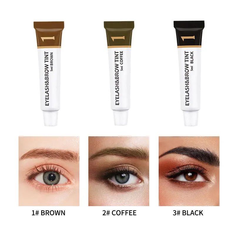 Eyebrow and Eyelash Tint Kit - Long-Lasting Brow & Lash Dye Set