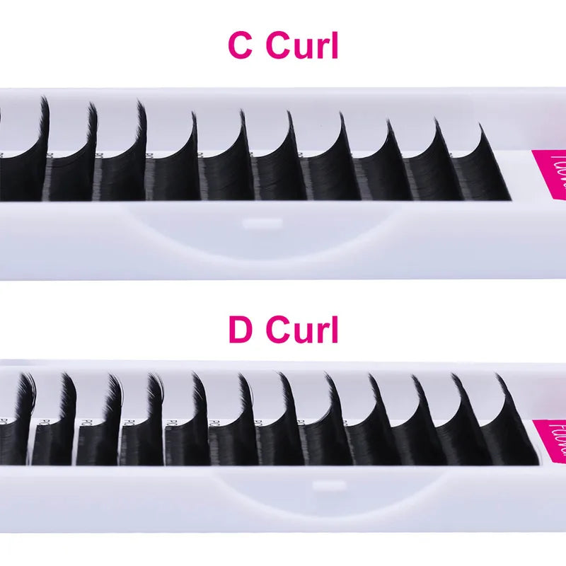 Faux Mink Eyelash Extensions 5-Case Lot - Fluffy 3D/4D/5D Russian Fans for DIY Lash Art