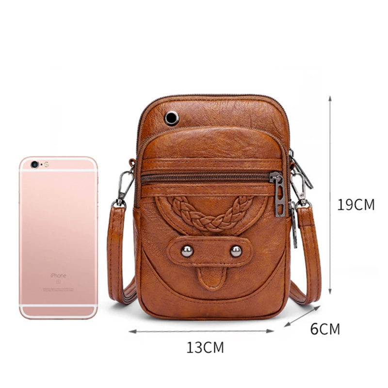 Multi-Functional Small Shoulder Bag for Women Crossbody Purse with Leather Finish