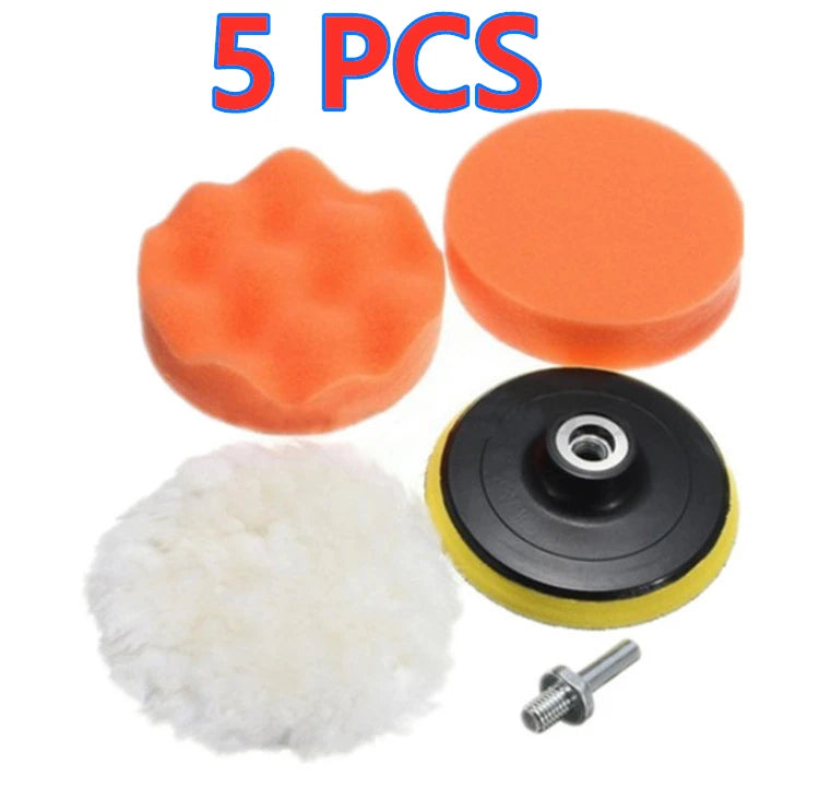 Car Polishing Sponge Buffer Kit - Foam Pads for Auto Wax & Scratch Removal