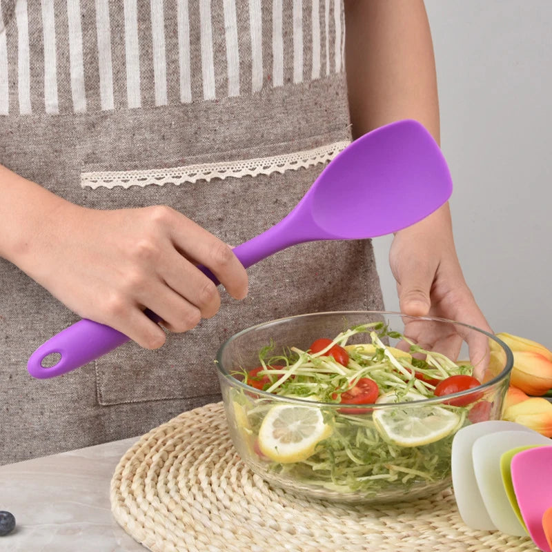 Food Grade Silicone Cooking Spoon & Spatula Set Heat Resistant Nonstick Kitchen Utensils