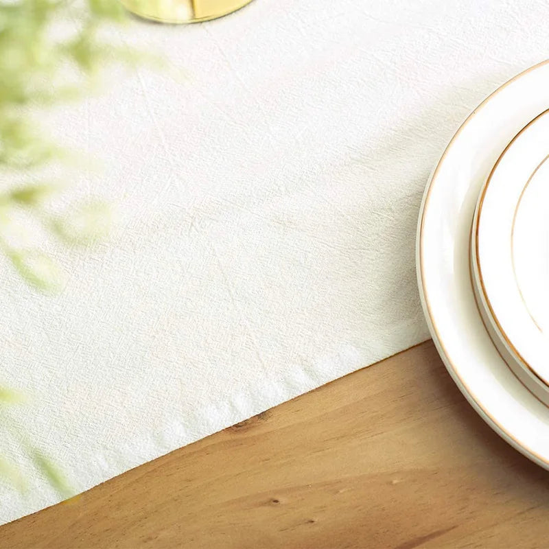 Elegant Cotton Table Runner for Weddings Parties and Holiday Decor
