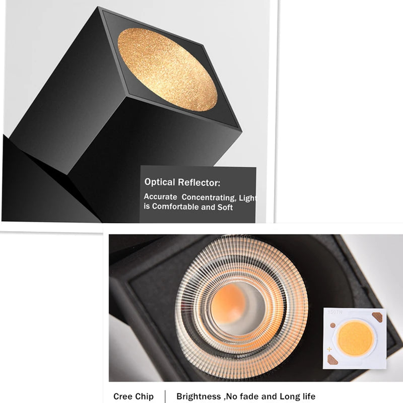 Dimmable LED Track Lights Ceiling Rail Lamp for Home Living Room Decor