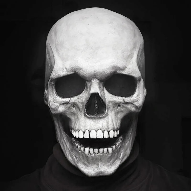 Movable Jaw Skull Mask Halloween Horror Mask for Cosplay Party Decoration