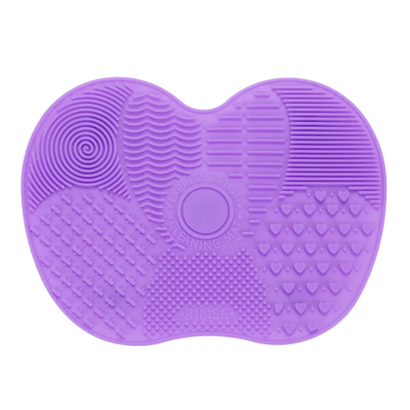 Silicone Makeup Brush Cleaning Pad Mat - Gentle Brush Washer & Scrubber for Cosmetics