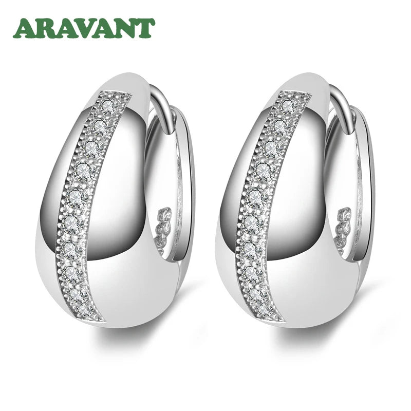 Sterling Silver 18mm Small Hoop Earrings for Women Wedding Jewelry Gift