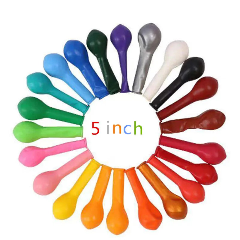 Latex Balloon Set for Wedding Birthday Baby Shower Party Decorations - 5 Inch, 30/50/100 pcs