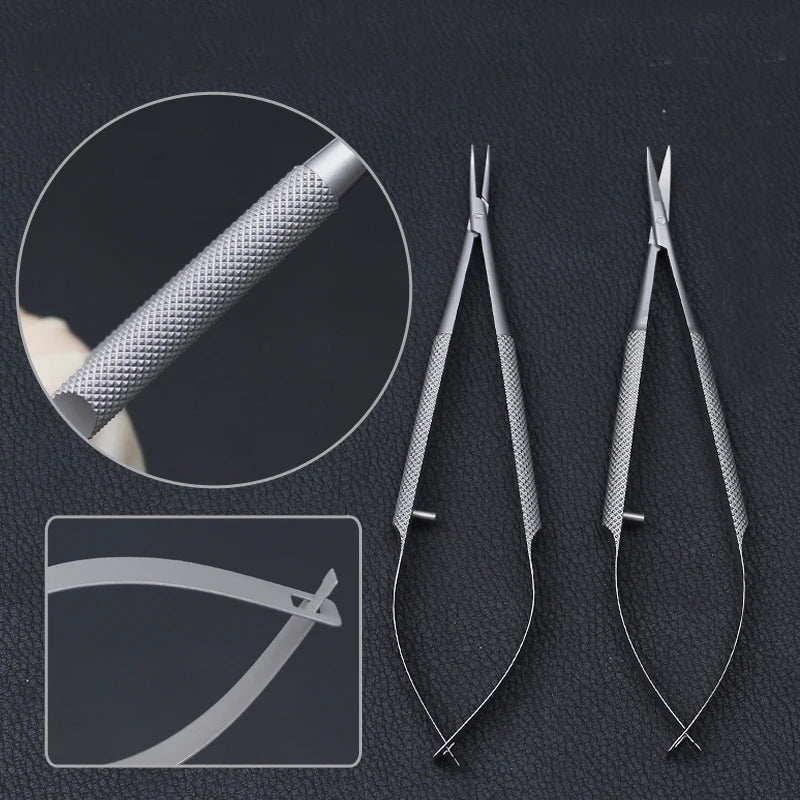 4-Piece Microsurgical Instrument Set - Stainless Steel Ophthalmic Surgery Tools