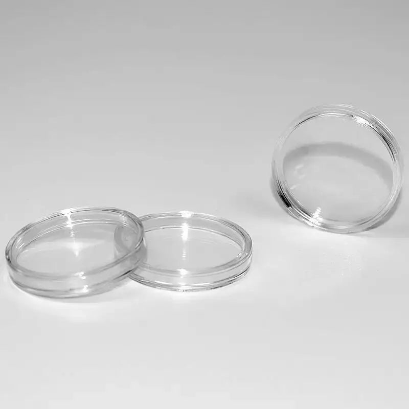 25mm Transparent Coin Holder Capsules Set - 100 Round Storage Cases