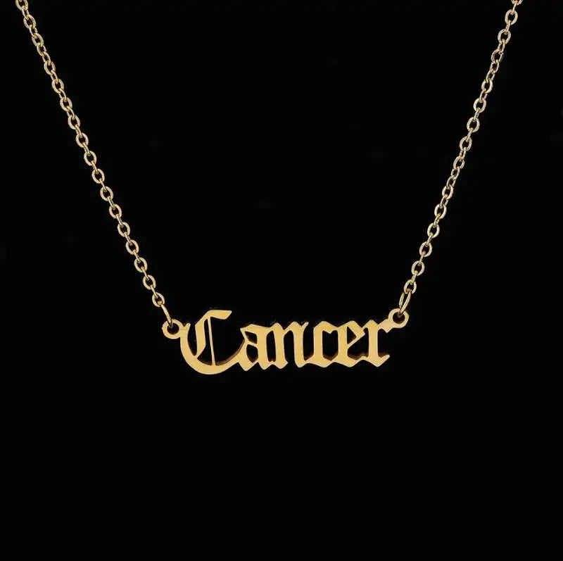 Zodiac Constellation Necklace for Women - Stainless Steel Pendant Jewelry