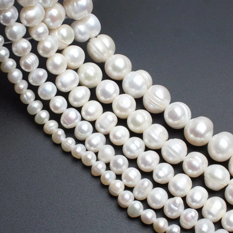 Natural Freshwater Pearl Beads for Jewelry Making - Irregular White 5-11mm