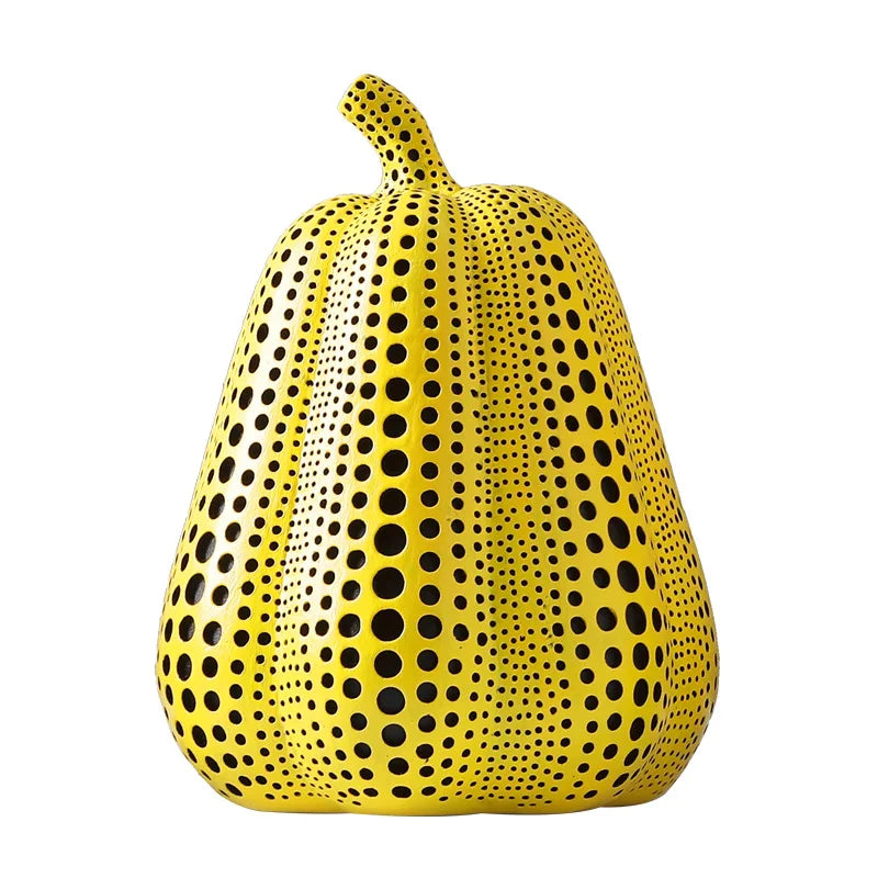 Modern Pumpkin Kusama Yayoi Artistic Sculpture Bird Ornament Home Decor