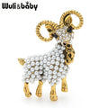 Vintage Pearl Sheep Brooch Pin Animal Jewelry for Women Men Wedding Party Gift