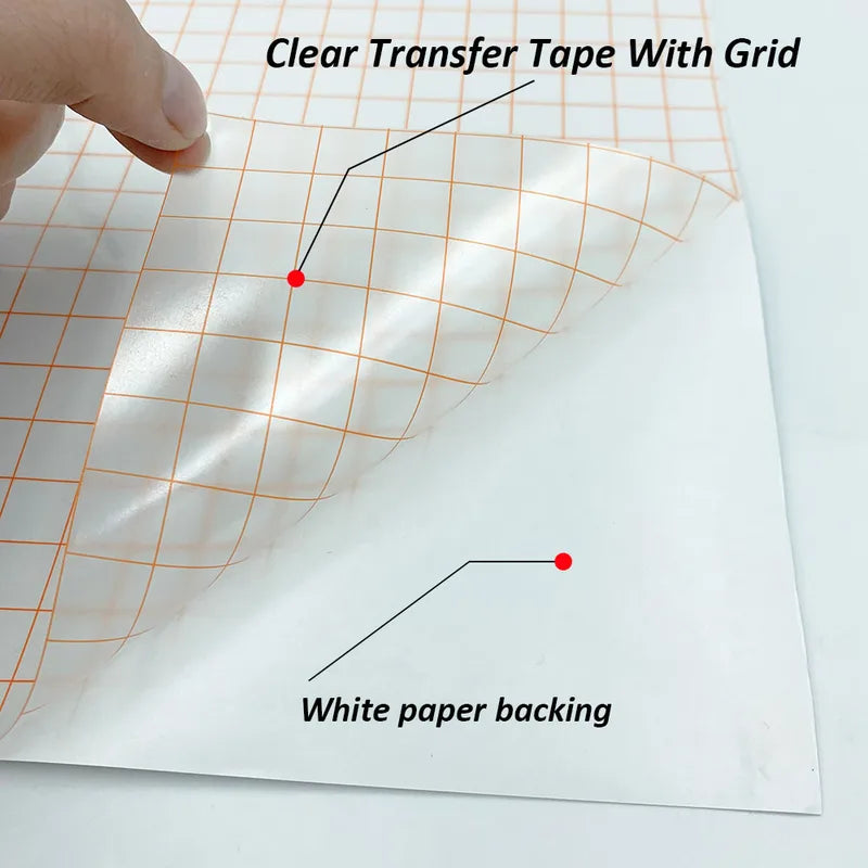 12x16FT Clear Transfer Paper Tape for Vinyl Decals Crafting - Medium Tack