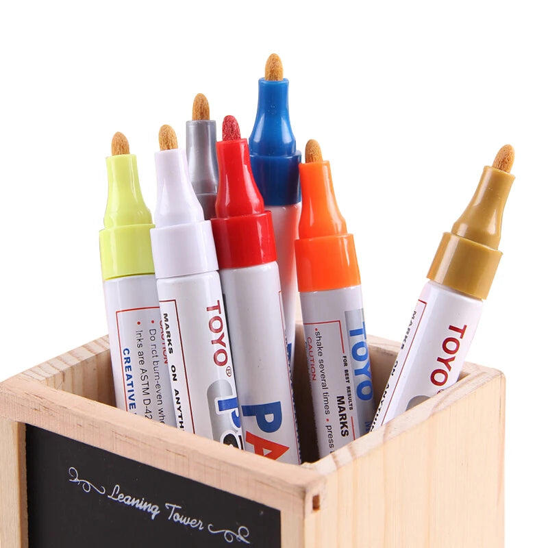 Oil-Based Paint Marker Pen for All Surfaces - White Silver Gold Permanent Markers