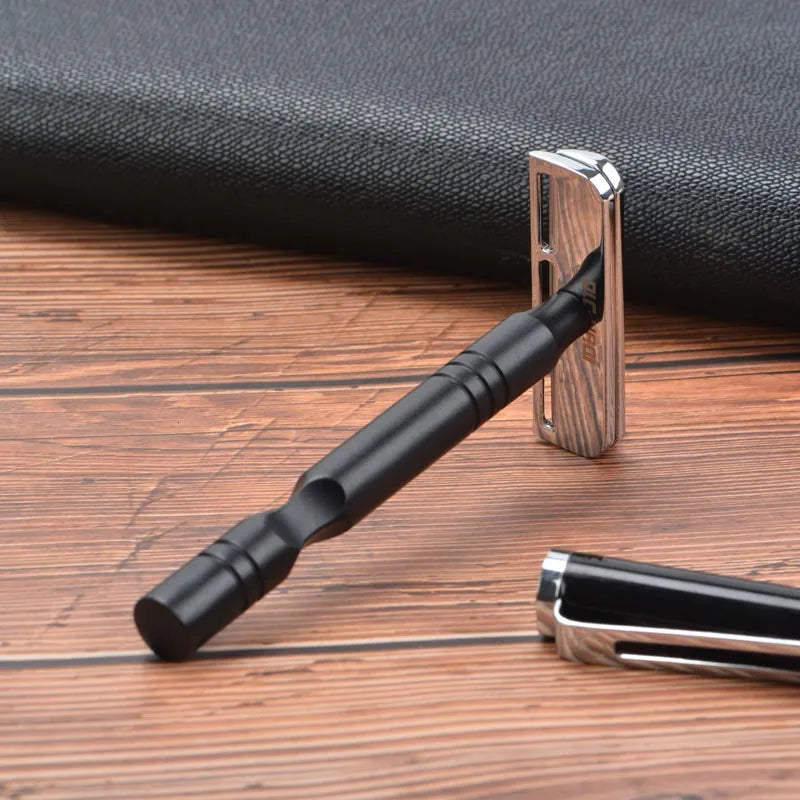 Lightweight Aluminum Handle Safety Razor for Professional Shaving