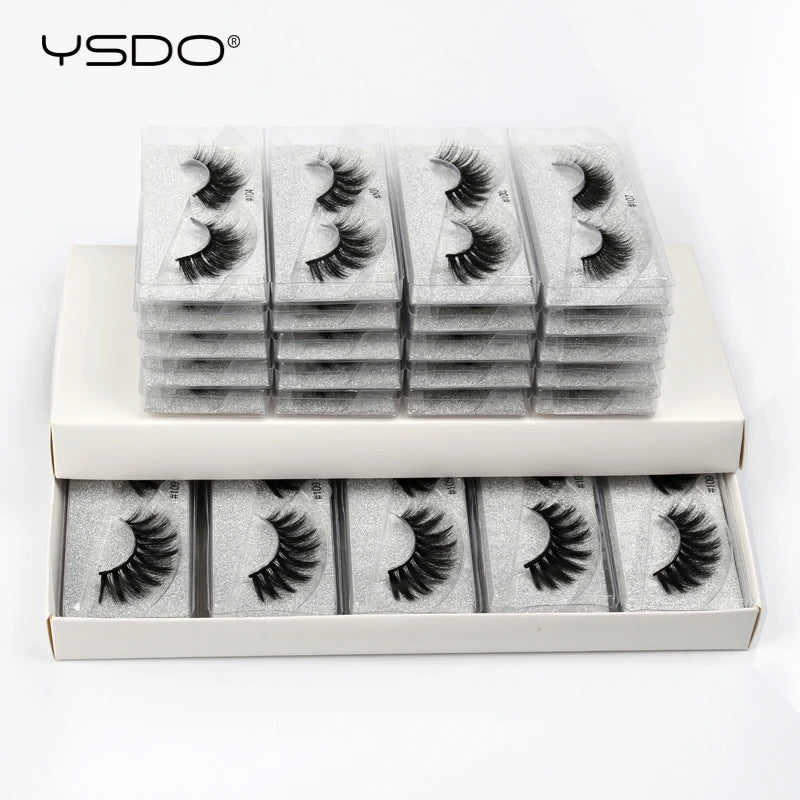 False Eyelashes Bulk Pack - Fluffy 3D Mink Style in Various Colors