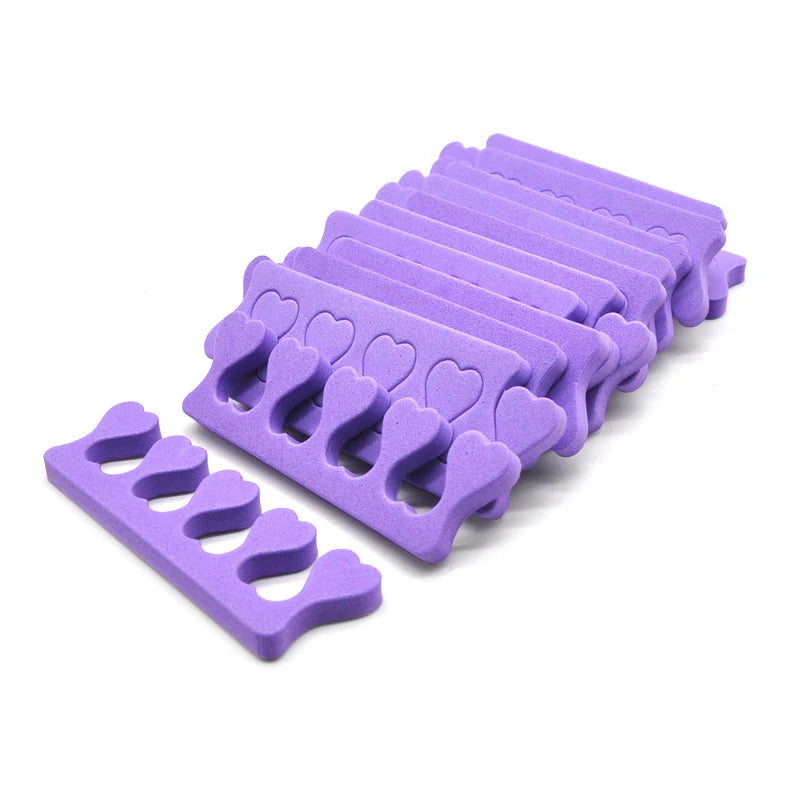 100 Pcs Nail Art Toe Separators Foot Divider Sponge Soft Gel Pedicure Tools