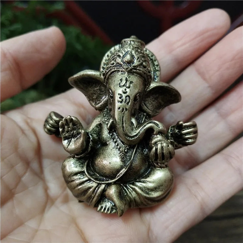 Hindu Lord Ganesha Buddha Statue Elephant Figurine Home Office Decor Resin