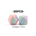 DIY Silicone Beads Set - 12/15/19mm Round Flower Leopard Design for Jewelry Making