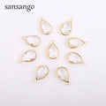 10pcs Water Drop Charms Crystal Alloy Pendants for Jewelry Making DIY Earrings Necklace