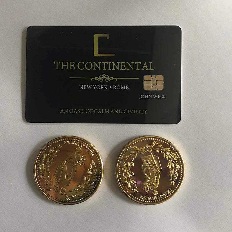 Cosplay Card Set - John Wick Continental Hotel Prop 2 Pcs for Costume