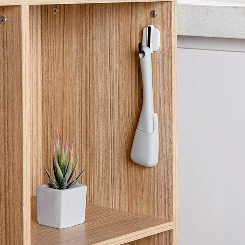 Window Groove Cleaning Brush and Dustpan Set for Gaps - 2 in 1 Household Cleaning Tool
