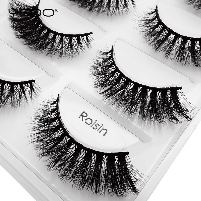 Dramatic & Natural Mink Strip False Eyelashes 5 Pairs, Reusable Makeup Lashes