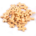 50pcs Wooden Cross Beads for Jewelry Making Craft Supplies Unfinished Pendant